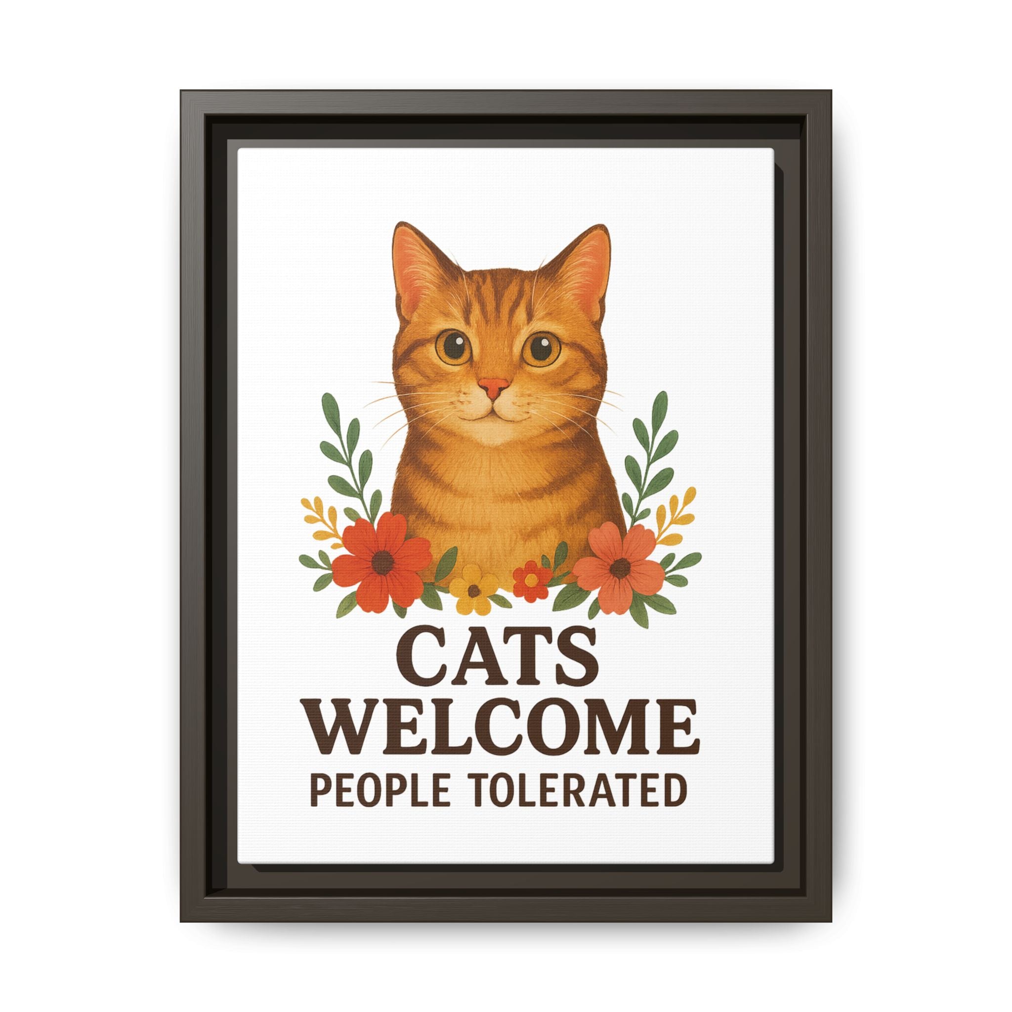 Cat-Themed Canvas Art, Feline Decor, Gifts for Cat Lovers, Home Wall Art, Pet Owner Wall Decor, Humorous Cat Print