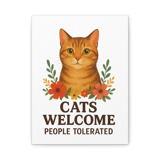 Cat-Themed Canvas Art, Feline Decor, Gifts for Cat Lovers, Home Wall Art, Pet Owner Wall Decor, Humorous Cat Print