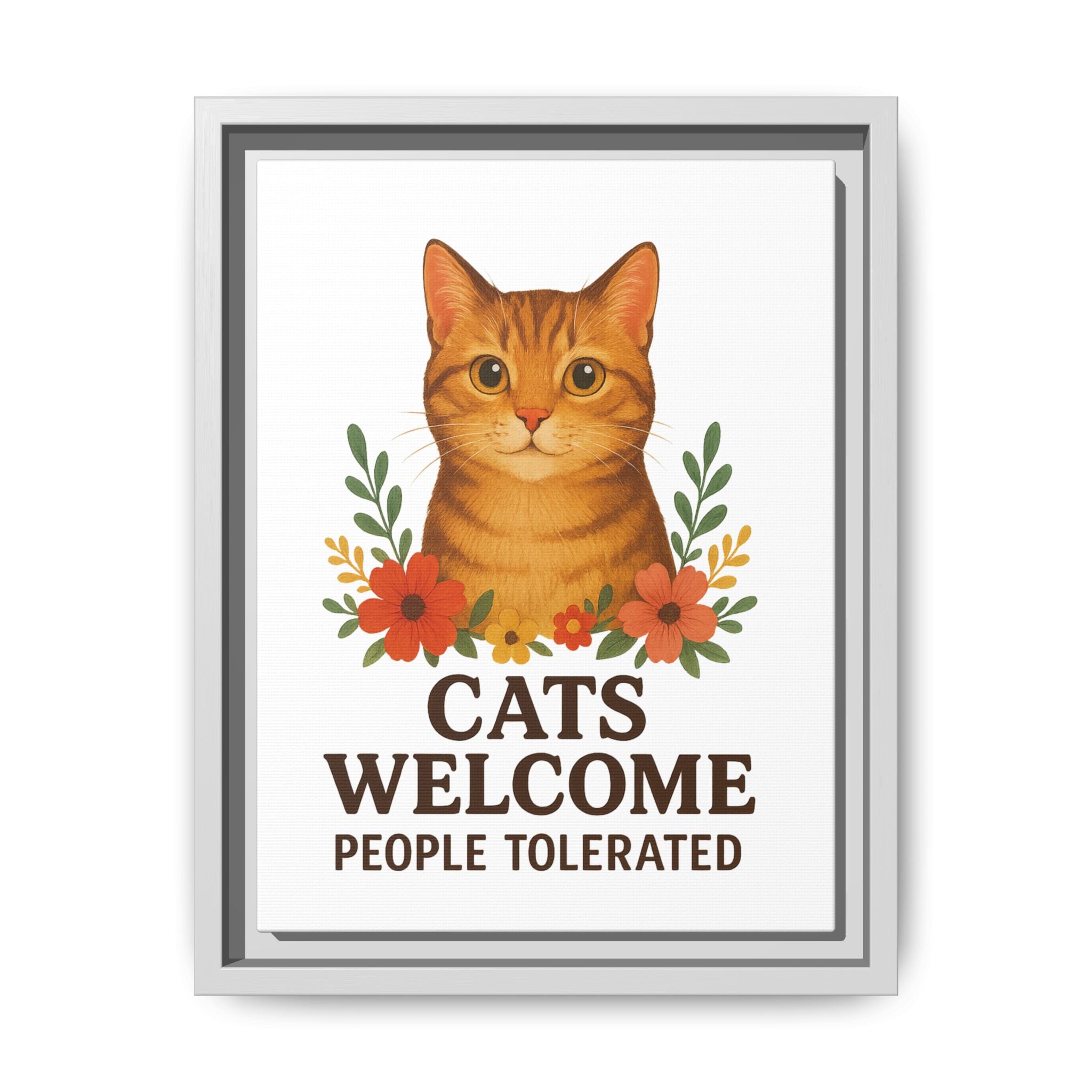 Cat-Themed Canvas Art, Feline Decor, Gifts for Cat Lovers, Home Wall Art, Pet Owner Wall Decor, Humorous Cat Print