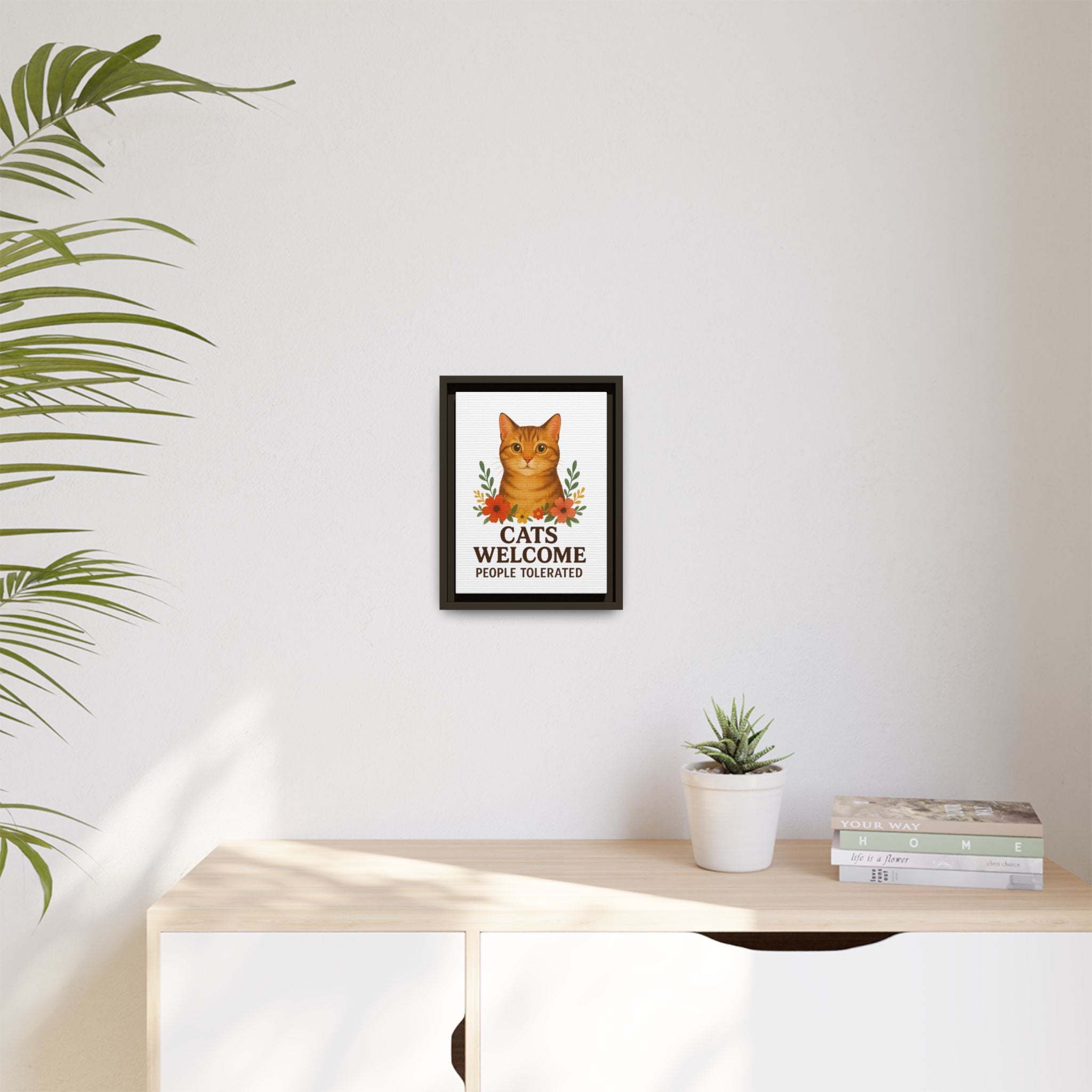 Cat-Themed Canvas Art, Feline Decor, Gifts for Cat Lovers, Home Wall Art, Pet Owner Wall Decor, Humorous Cat Print