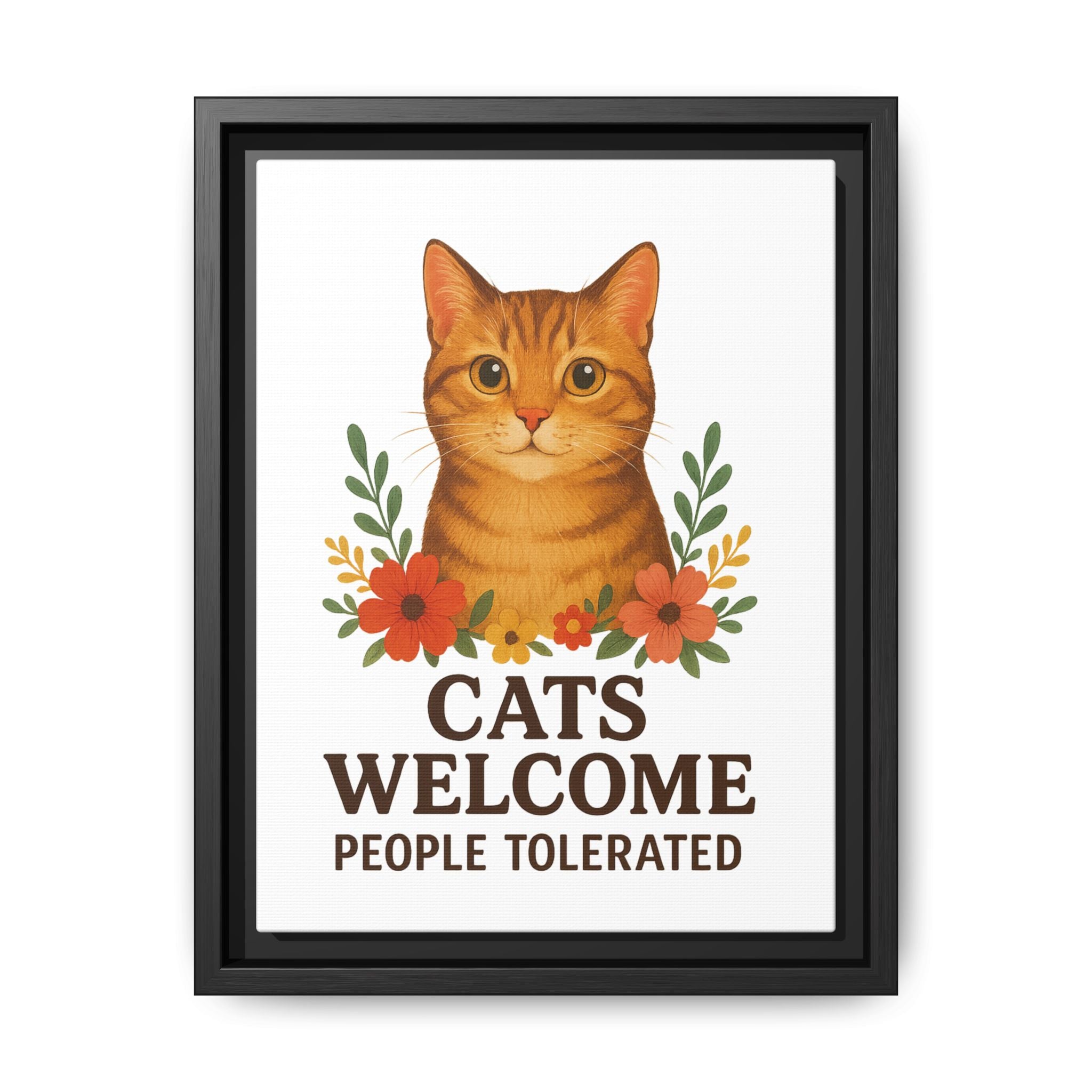 Cat-Themed Canvas Art, Feline Decor, Gifts for Cat Lovers, Home Wall Art, Pet Owner Wall Decor, Humorous Cat Print