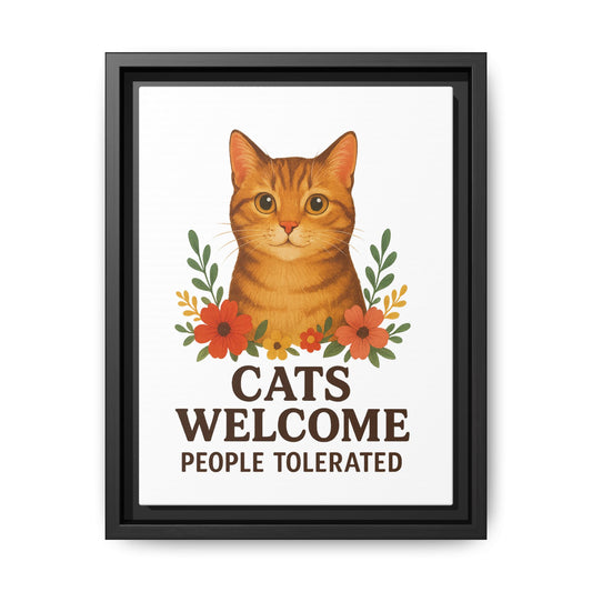 Cat-Themed Canvas Art, Feline Decor, Gifts for Cat Lovers, Home Wall Art, Pet Owner Wall Decor, Humorous Cat Print