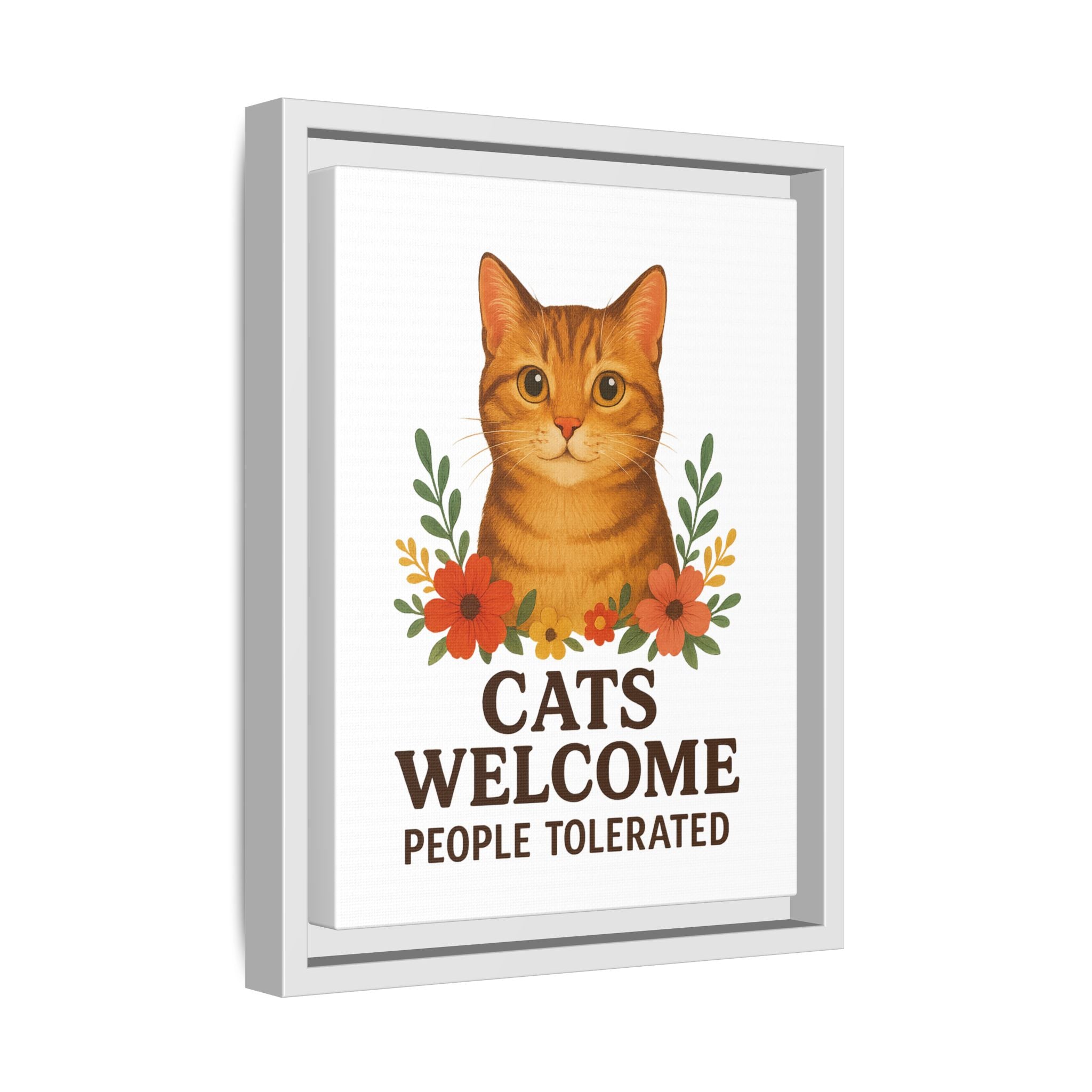 Cat-Themed Canvas Art, Feline Decor, Gifts for Cat Lovers, Home Wall Art, Pet Owner Wall Decor, Humorous Cat Print